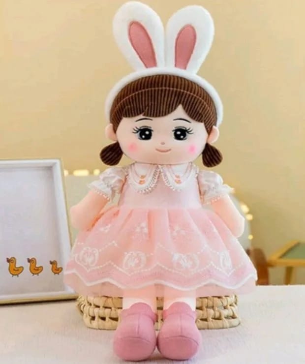 Lavender Bunny-Ear Rag Doll