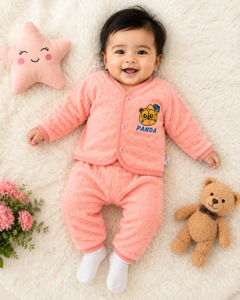Soft Pink Baby Winter Co-ord Set