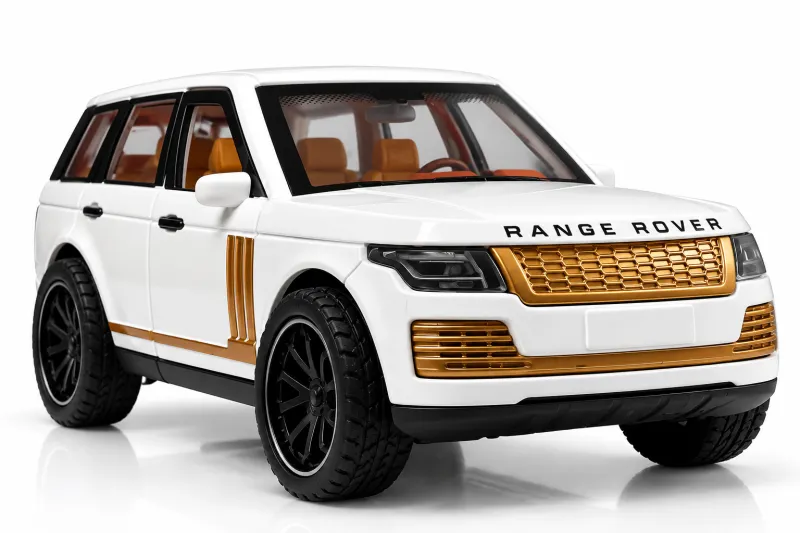 Premium White SUV Plastic Toy Car